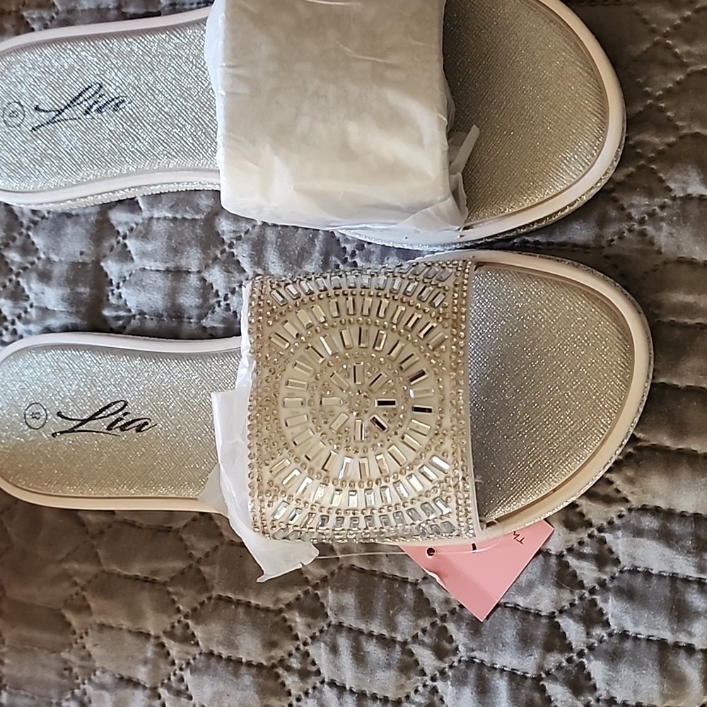 Silver lia sandals